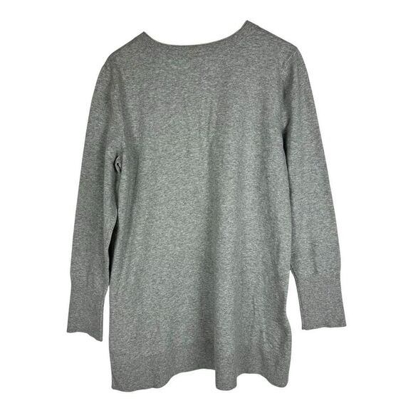 J. Jill Gray Round Neck Sweater size Large - Picture 2 of 6